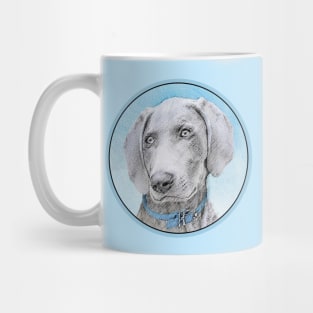 Weimaraner Painting - Cute Original Dog Art Mug